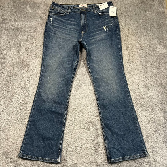 Wrangler High Rise Bold Boot Cut Jeans Women's 16 35x31 Rodeo Western Cowgirl - Picture 1 of 16